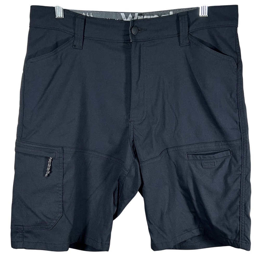 Wrangler ATG All Terrain Gear Mens Black Cargo Hiking Shorts 34 Lightweight